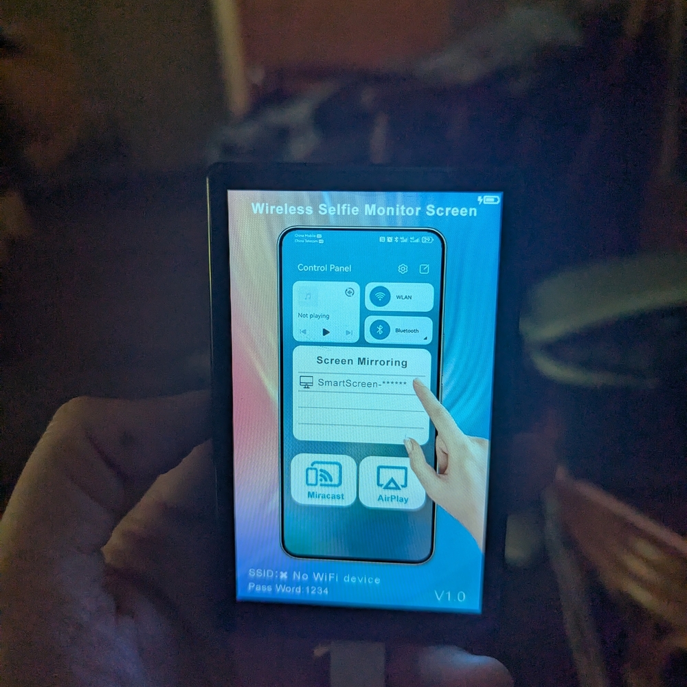 Wireless Selfie Monitor Screen
